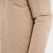 Parka mi-longue &agrave; capuche taupe homme