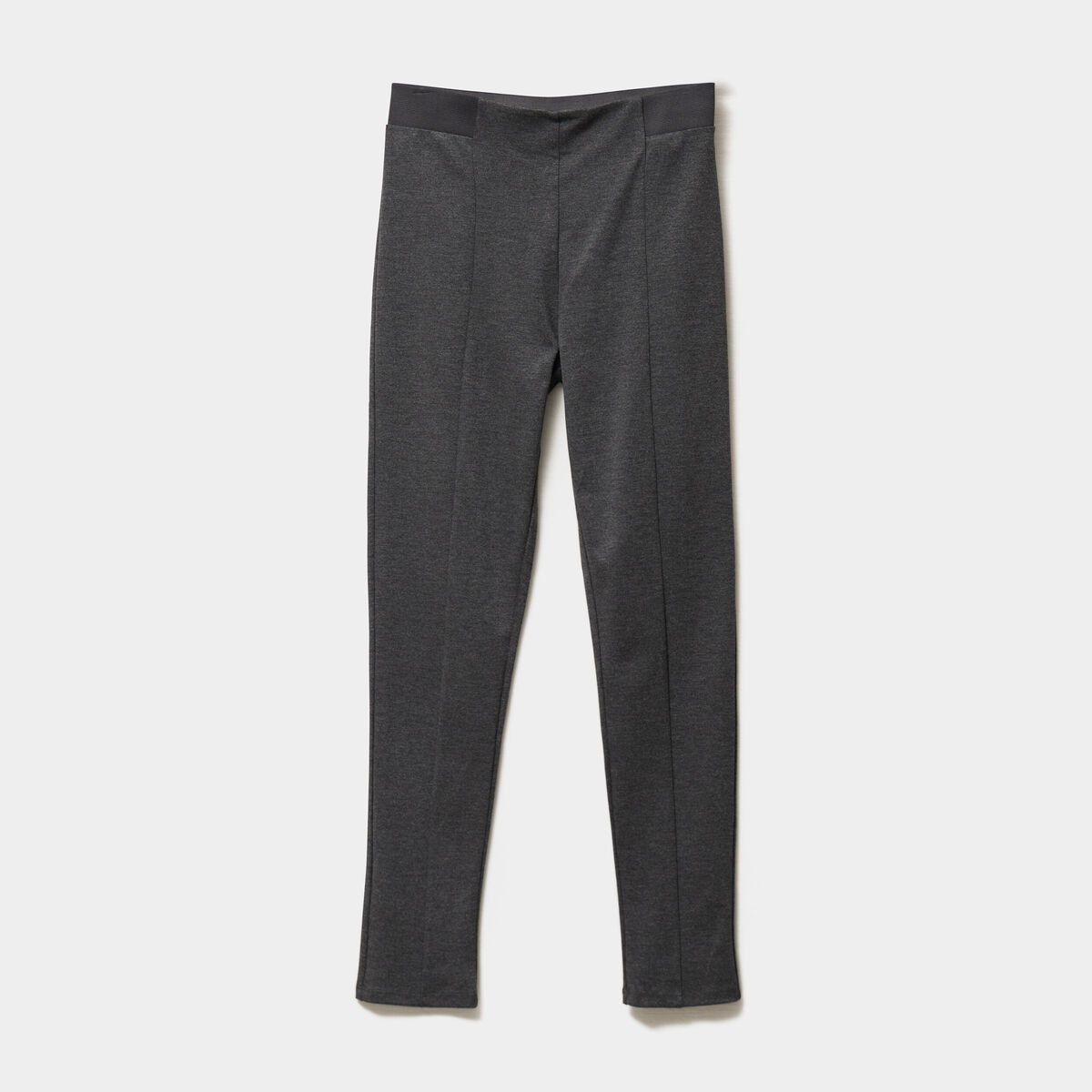 Legging taille haute &eacute;lastiqu&eacute;e gris fonc&eacute; femme