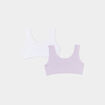 Lot 2 brassières bretelles larges parme fille
