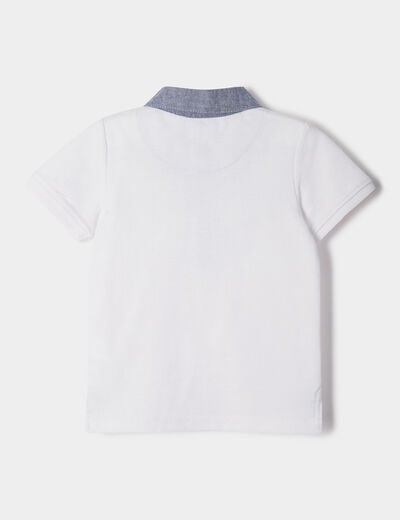 Polo manches courtes coton blanc bébé garçon