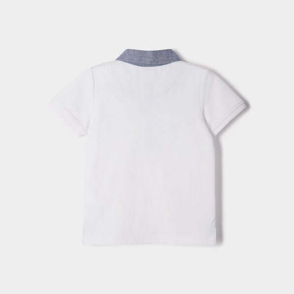 polo manches courtes coton blanc bebeg Polo manches courtes coton blanc bébé garçon