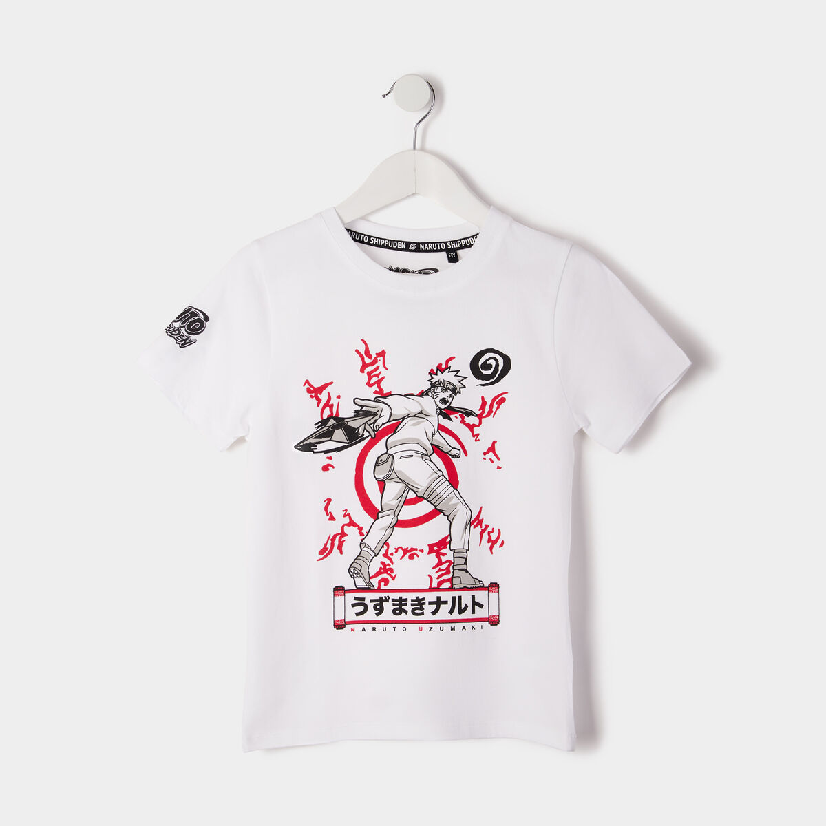 T-shirt à manches courtes Naruto blanc garçon