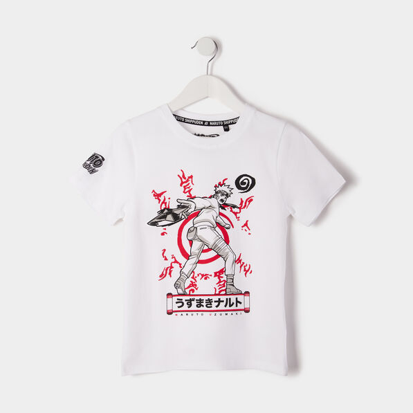 t shirt a manches courtes naruto blanc garcon T-shirt à manches courtes Naruto blanc garçon