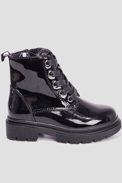 Bottines crantées zippées Liberto noir fille