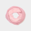 Tour de cou tricot&eacute; fourr&eacute; vieux rose fille
