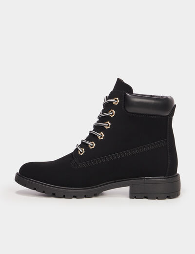 Bottines crantées noir femme