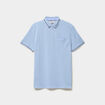 Polo piqu&eacute; manches courtes coton bleu ciel homme