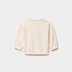 Sweat col rond manches longues creme b&eacute;b&eacute; fille