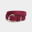 Ceinture su&eacute;dine bordeaux femme