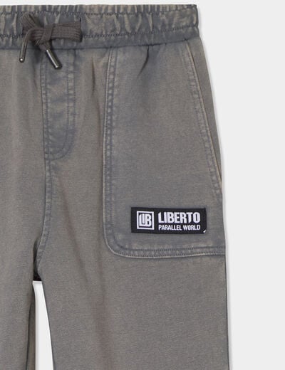 Pantalon de jogging droit gris foncé garçon
