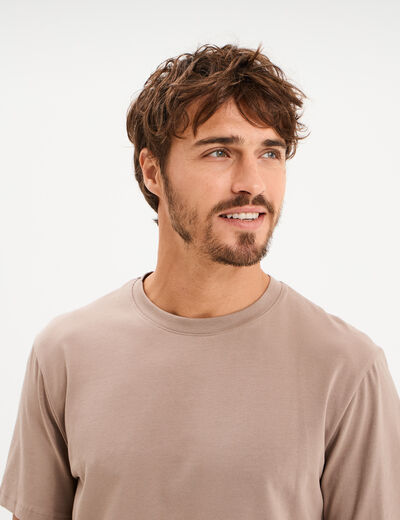 T-shirt slim stretch manches courtes gris homme