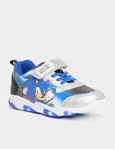 Baskets running semelle lumineuse Sonic bleu garçon