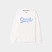 Sweat col rond manches longues Creeks blanc femme