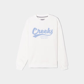 sweat col rond manches longues creeks blanc femme Sweat col rond manches longues Creeks blanc femme