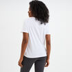 T-shirt col rond manches courtes coton blanc femme