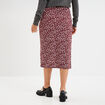 Jupe midi portefeuille bordeaux femme