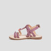 Sandales en cuir violet fille