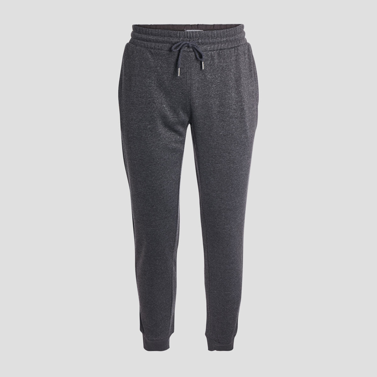 Pantalon jogging droit molleton gris foncé homme