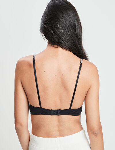 Soutien-gorge triangle paddé noir femme