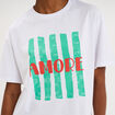 T-shirt droit manches courtes coton blanc femme