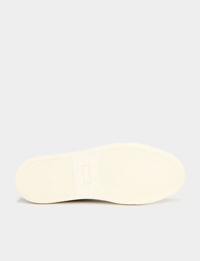 Tennis basses en cuir noir homme