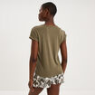 Ensemble pyjama short et t-shirt ecru femme