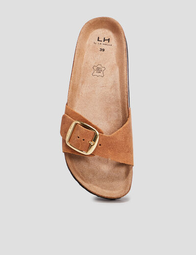 Mules marron femme