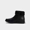 Boots zipp&eacute;es doublure fausse fourrure noir femme