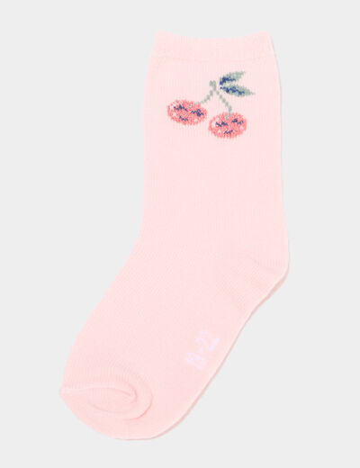 Lot 5 paires chaussettes rose b&eacute;b&eacute; fille