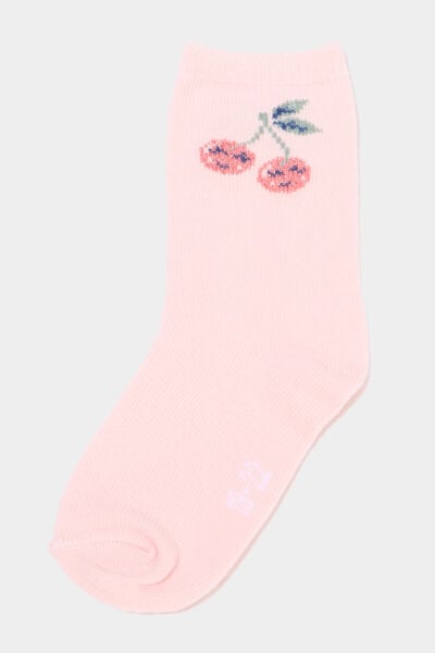Lot 5 paires chaussettes rose b&eacute;b&eacute; fille