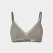 Soutien-gorge triangle sans armatures vert kaki femme