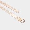 Ceinture perforée couleur or femme