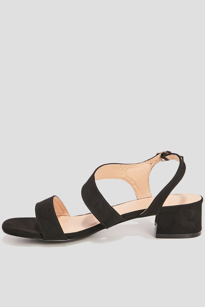Sandales à talons noir femme