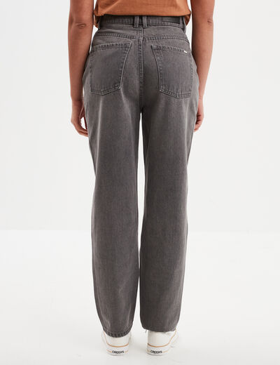 Jeans mom 7/8ème taille haute Creeks denim gris femme