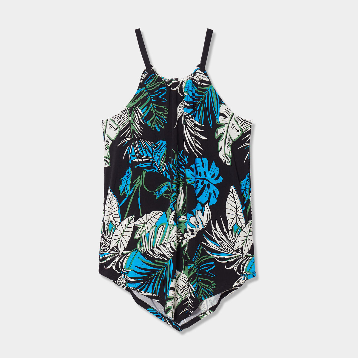 Débardeur asymétrique Mosquitos noir femme