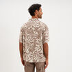 Chemise l&eacute;g&egrave;re textur&eacute;e manches courtes beige homme