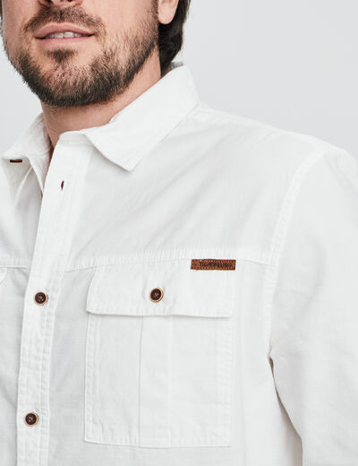 Chemise manches longues Trappeur ivoire homme