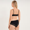 Soutien-gorge bandeau bretelles fines noir femme