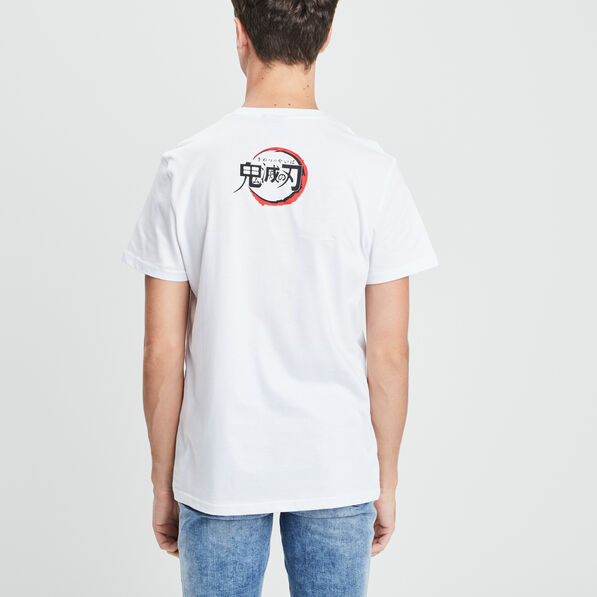 t shirt demon slayer blanc homme T-shirt Demon Slayer blanc homme