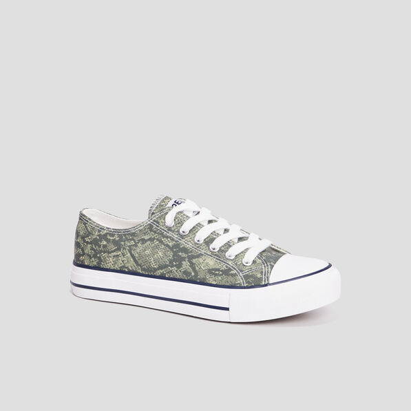 Tennis en toile à lacets Creeks vert foncé femme