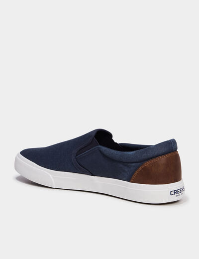 Tennis basses en toile bleu marine homme