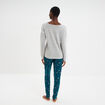 Ensemble pyjama legging et t-shirt gris clair femme