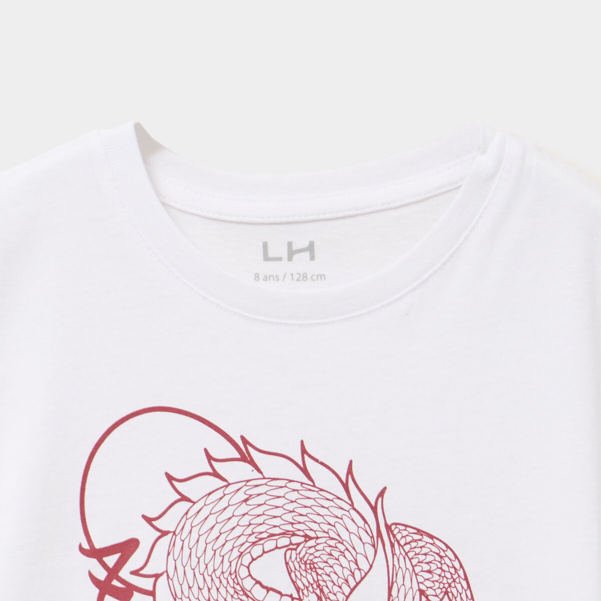 T-shirt &agrave; manches courtes coton blanc gar&ccedil;on