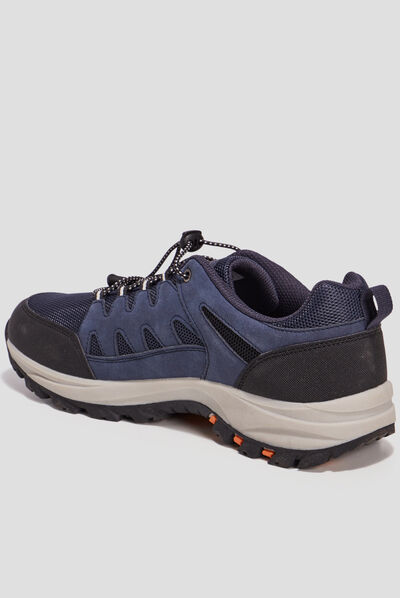 Baskets running à lacets Trappeur bleu marine homme