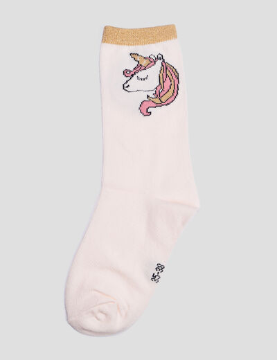 Lot 5 paires chaussettes rose fille