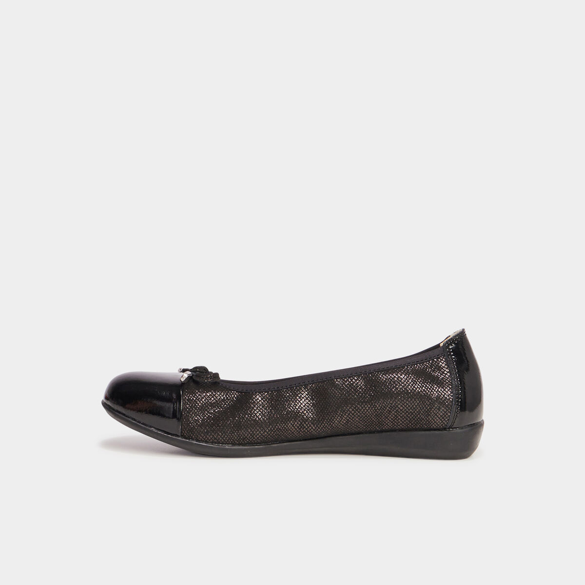Ballerines en cuir Confortissimo noir femme