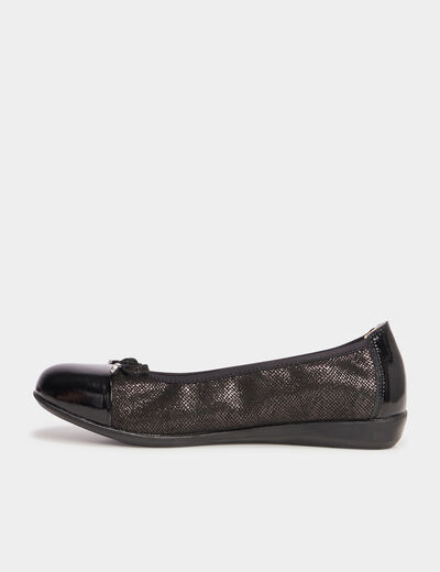 Ballerines en cuir Confortissimo noir femme