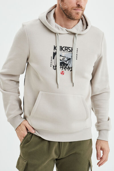 Sweat à capuche hoodie Naruto Kakashi sable homme