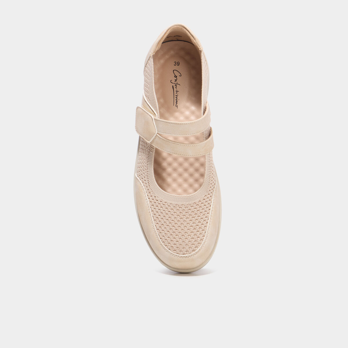 Ballerines brides &eacute;lastiqu&eacute;es sable femme