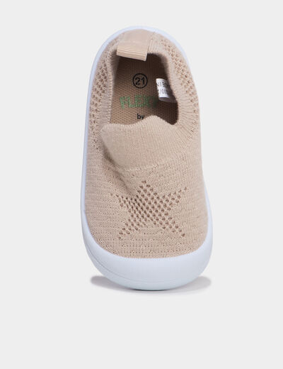 Baskets bout renforc&eacute; &agrave; semelle souple sable b&eacute;b&eacute; gar&ccedil;on